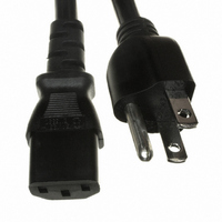 CORD 16AWG 3COND M/F BLK 118"SJT