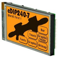 LCD Graphic Display Modules & Accessories Amber/Black Contrast With Touch Screen