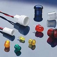 LED Mounting Hardware Clear cap Twist-on 24awg 36 Stripped