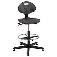 Industrial Task Stool On Glides W/Footring
