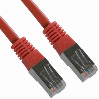 CABLE CAT.5E SHIELDED RED 1M