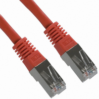 CABLE CAT6 DBL-SHIELDED RED .5M