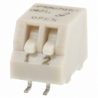 DIP Switch, SPST, Piano-DIP, Gull Wing, 2 Position, Reel, RoHS Compliant
