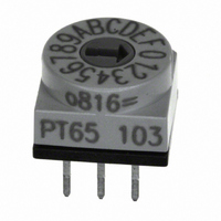 Rotary Switch,STRAIGHT,HEX,ON-OFF,Number Of Positions:16,PC TAIL Terminal,ROTARY SCREW,PCB Hole Count:6