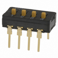 Slide Switch,STRAIGHT,4PST,ON-OFF,Number Of Positions:2,PC TAIL Terminal,PCB Hole Count:8