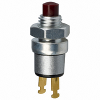 Pushbutton Switch,STRAIGHT,SPST,OFF-(ON),SOLDER Terminal