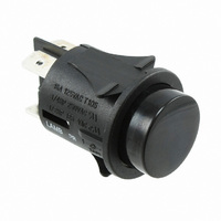 SWITCH PB DPST 16A BLK .250" QC