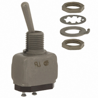 TW SERIES TOGGLE SWITCH, 1 POLE, 2 POSITION, SOLDER TERMINAL, STANDARD LEVER, MILITARY PART NUMBER MS27716-26-1