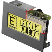 LCD Graphic Display Modules & Accessories Yel/Green Backlight RS-232 Snap-In Kit