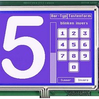LCD Graphic Display Modules & Accessories Blue/White Contrast RS-232 Snap-In Kit