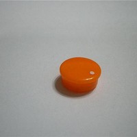 Knobs & Dials Orange Cap-Wht Spot 15mm Knob