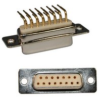 D-Subminiature Connectors IP67,15P M R/A.283 NI W/CLINCH NUT 1