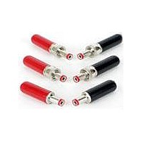 DC Power Connectors 2.1mm Locking Plug Red Tip Blk Handle