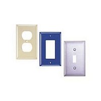 WALL PLATE, METAL, 1 MODULE, SATIN