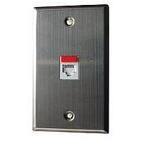 WALL PLATE, STAINLESS STEEL, 1 MODULE