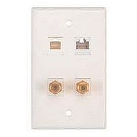 RESIDENTIAL WALL PLATE, 4 MODULE, IVORY