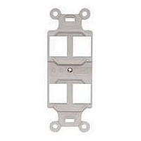 WALL SWITCH OUTLET PLATE, 4 MOD, WHITE