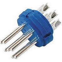 connector comp, insert only, size 22, blue insul, 5#12 & 1#16 solder cup pin contact
