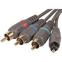 COMPONENT AUDIO/VIDEO CABLE, 1.5FT, BLACK