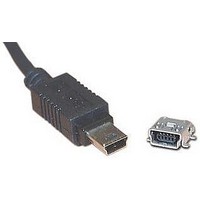 MINI USB TYPE B CONNECTOR, RCPT 5POS SMD