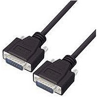 COMPUTER CABLE, SERIAL, 2.5FT, BLACK
