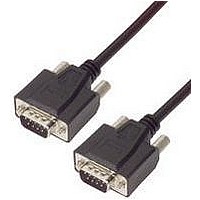 COMPUTER CABLE, SERIAL, 15FT, BLACK