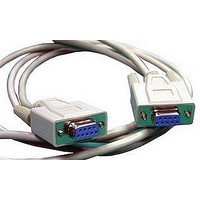 COMPUTER CABLE, NULL MODEM, 10FT, GRAY