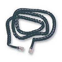 PATCH LEAD, COILED, 4WAY, BLACK