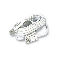 CABLE, BT PLG-RJ11, WHT, 1M, WIRED