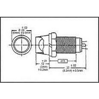 INDICATOR, LED PANEL MNT, RED, 2V