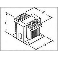 Transformer, PT Series, European Voltages, 415 Volt Primary, 400 Volt Primary, 380 Volt Primary, 110/220 Volt Secondary, 150 VA Rating, 3.25 Inch Height X 4.13 Inch Width X 4.25 Inch Depth