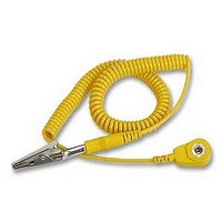 GROUND CORD, COILED, YELLOW
