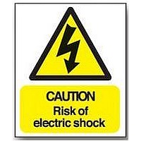 SIGN, CAUTION, RISK OF ELECTRIC SHOCK PK