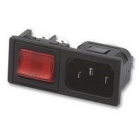 INLET, IEC, SWITCHED, RED