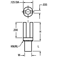 TERMINAL TURRET FORK .078" L