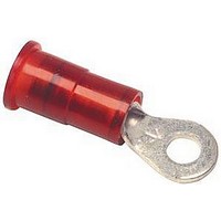 TERMINAL, RING TONGUE, #4, CRIMP, RED