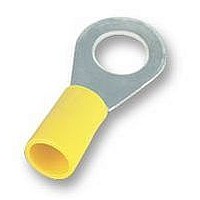 CRIMP TERMINAL, RING, 4MM, YELLOW