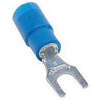 TERMINAL, SPADE/FORK, #8, CRIMP, BLUE