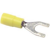 TERMINAL, SPADE/FORK, #4, CRIMP, YELLOW