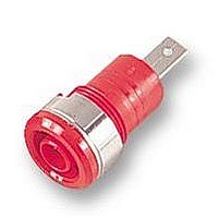 SOCKET, 4MM, SHROUDED, RED, PK5