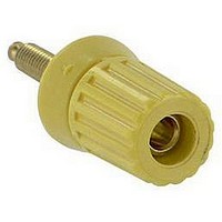 30A, Single Assembly, Yellow, Fluted Nut, Gold Plate, 10-32 Thread, Single Pack