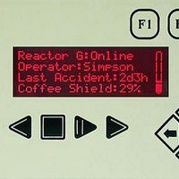 LCD Character Display Modules Black Background Red Text