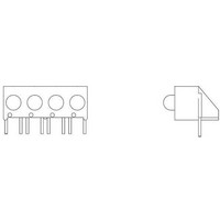 LED Circuit Board Indicators RED DIFFUSED 4-WIDE ASSEMBLY