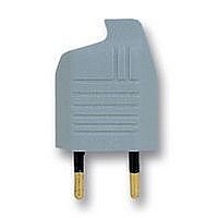 PLUG, 6A, 2POLE, PLASTIC, GREY