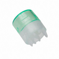 CAP ROUND INDICATOR GREEN WHITE