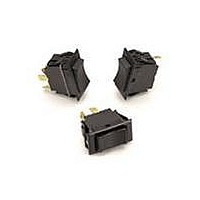 Rocker Switches & Paddle Switches DPST (ON)-OFF BLK QC