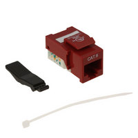 CONN JCK RJ45 TOOL FREE CAT6 RED