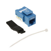 CONN JCK RJ45 TOOL FREE CAT6 BLU