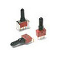 Pushbutton Switch,RIGHT ANGLE,SPDT,ON-(ON),PC TAIL Terminal,PCB Hole Count:5