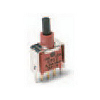 Pushbutton Switch,STRAIGHT,SPDT,ON-(ON),PC TAIL Terminal,PCB Hole Count:5